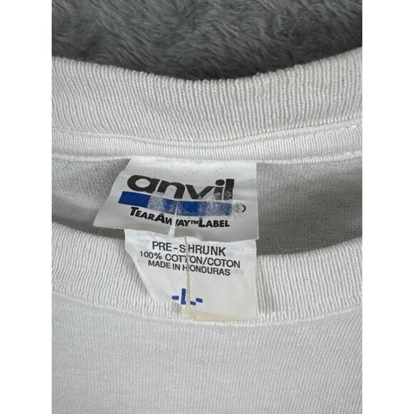 Myrtle Beach South Carolina White T-Shirt Anvil Pre-Shrunk Cotton Camo Pink Grap - Picture 3 of 6